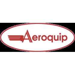 Autocollant AEROQUIP logo rouge fond blanc L 117 H 45 mm ou à vos dimensions