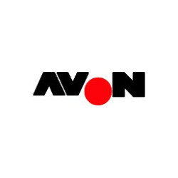 Autocollant AVON logo noir rouge  L 67 H 20 mm